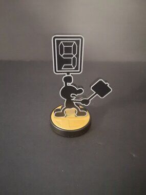 Amiibo Nintendo Mr. Game & Watch Figure Super Smash Bros Series 4" High